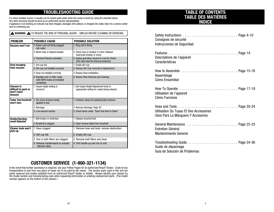 Dirt Devil UD70250B User Manual | Page 3 / 18