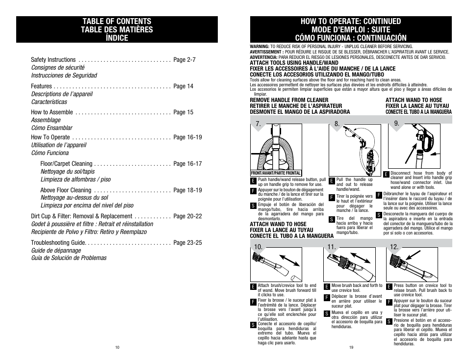 Dirt Devil UD70150 User Manual | Page 10 / 14