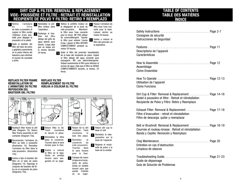 Dirt Devil UD40285 User Manual | Page 9 / 12