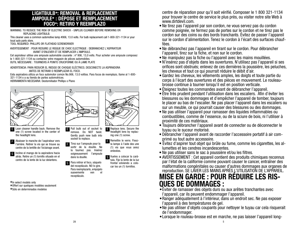 Dirt Devil UD30005B User Manual | Page 5 / 16