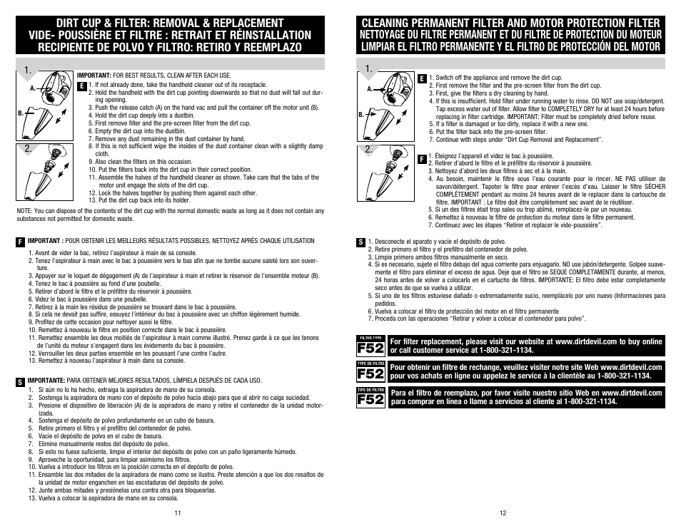Dirt Devil BD20050 User Manual | Page 6 / 8