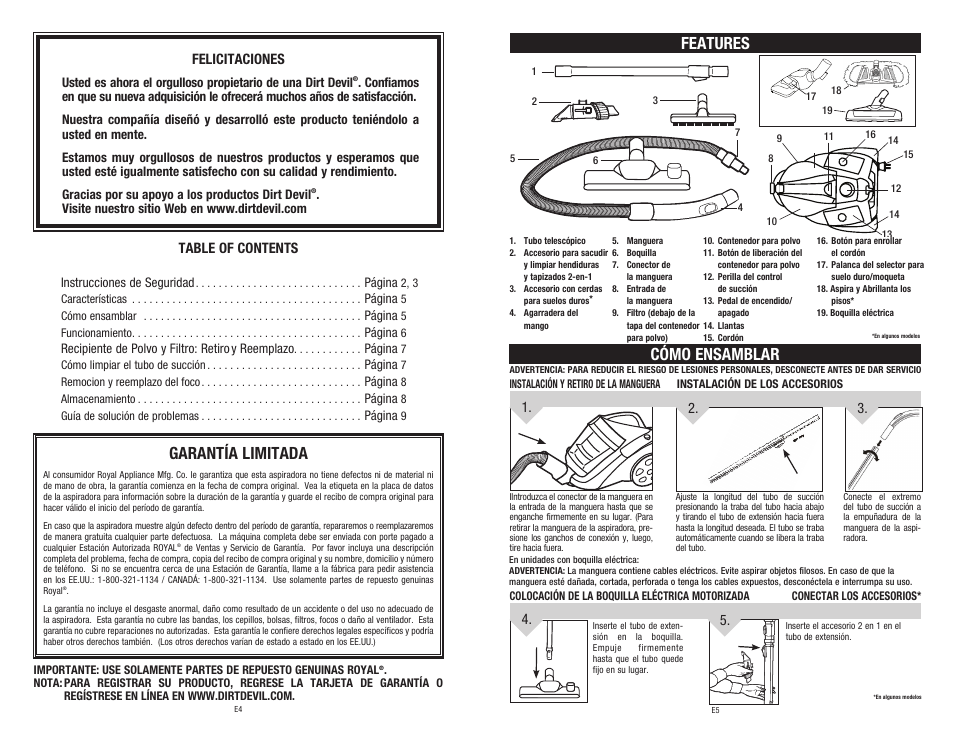 Dirt Devil SD40050B User Manual | Page 14 / 14