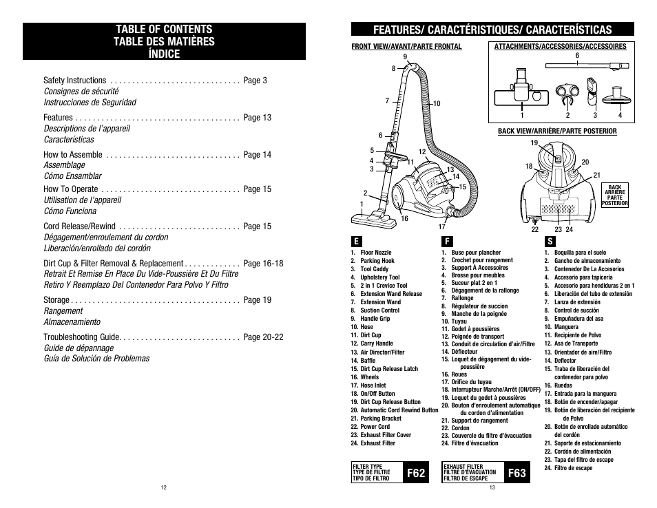 Dirt Devil SD40100 User Manual | Page 12 / 12