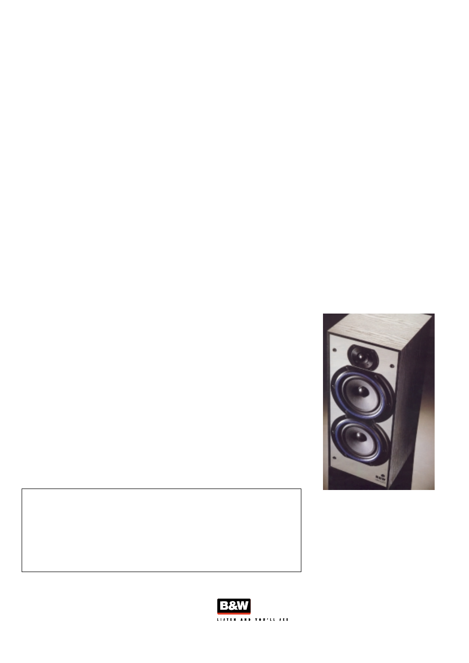 Bowers & Wilkins DM220 User Manual | 1 page