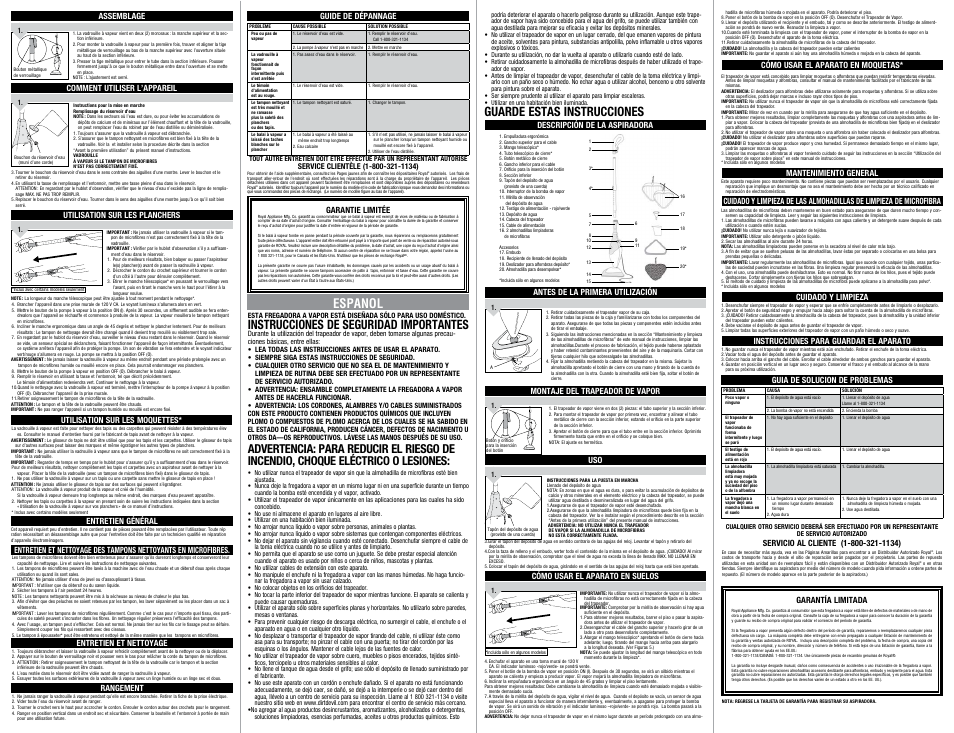 Espanol, Instrucciones de seguridad importantes | Dirt Devil PD20000B User Manual | Page 2 / 2