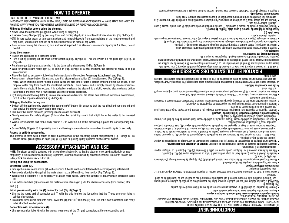 How to operate fonctionnement | Dirt Devil PD20020 User Manual | Page 6 / 14