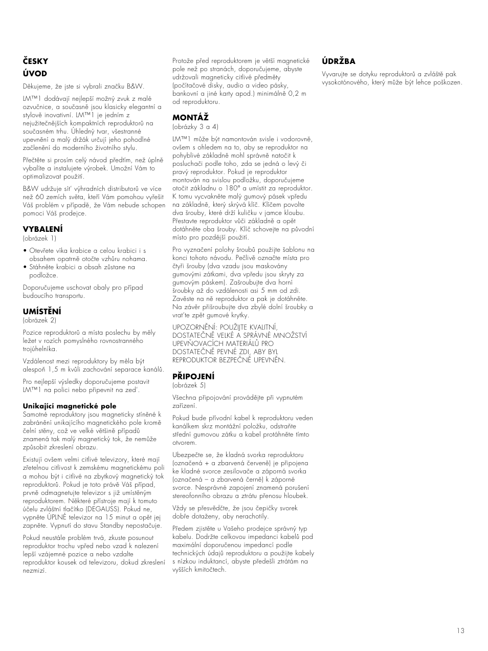 Bowers & Wilkins LM1 User Manual | Page 15 / 23