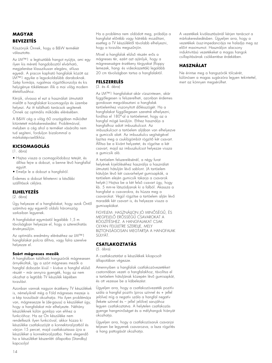 Bowers & Wilkins LM1 User Manual | Page 16 / 23