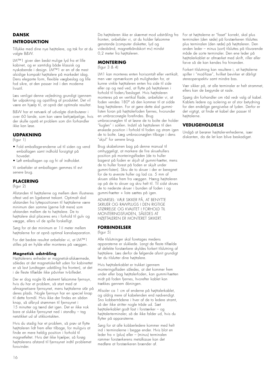 Bowers & Wilkins LM1 User Manual | Page 18 / 23