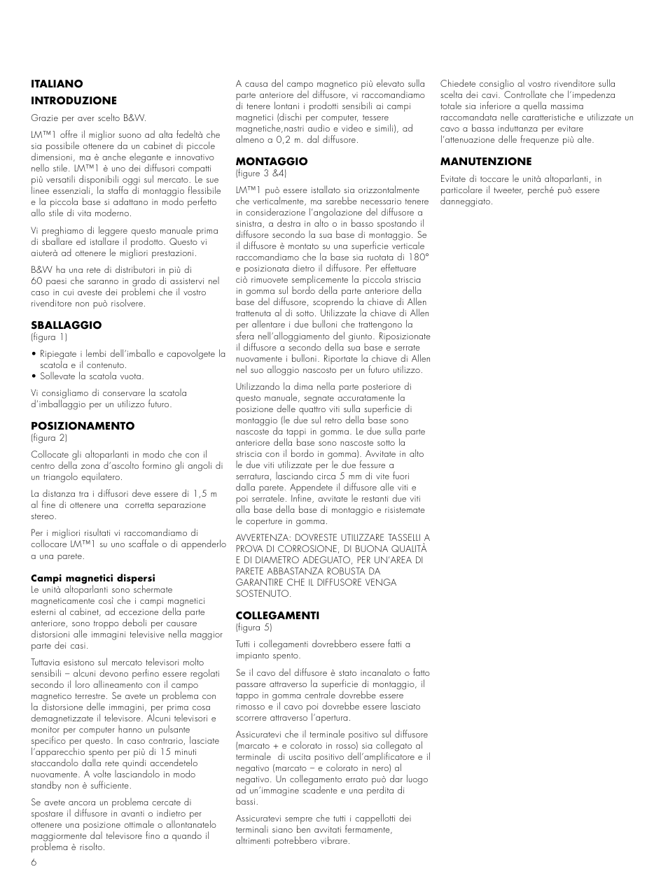 Bowers & Wilkins LM1 User Manual | Page 8 / 23