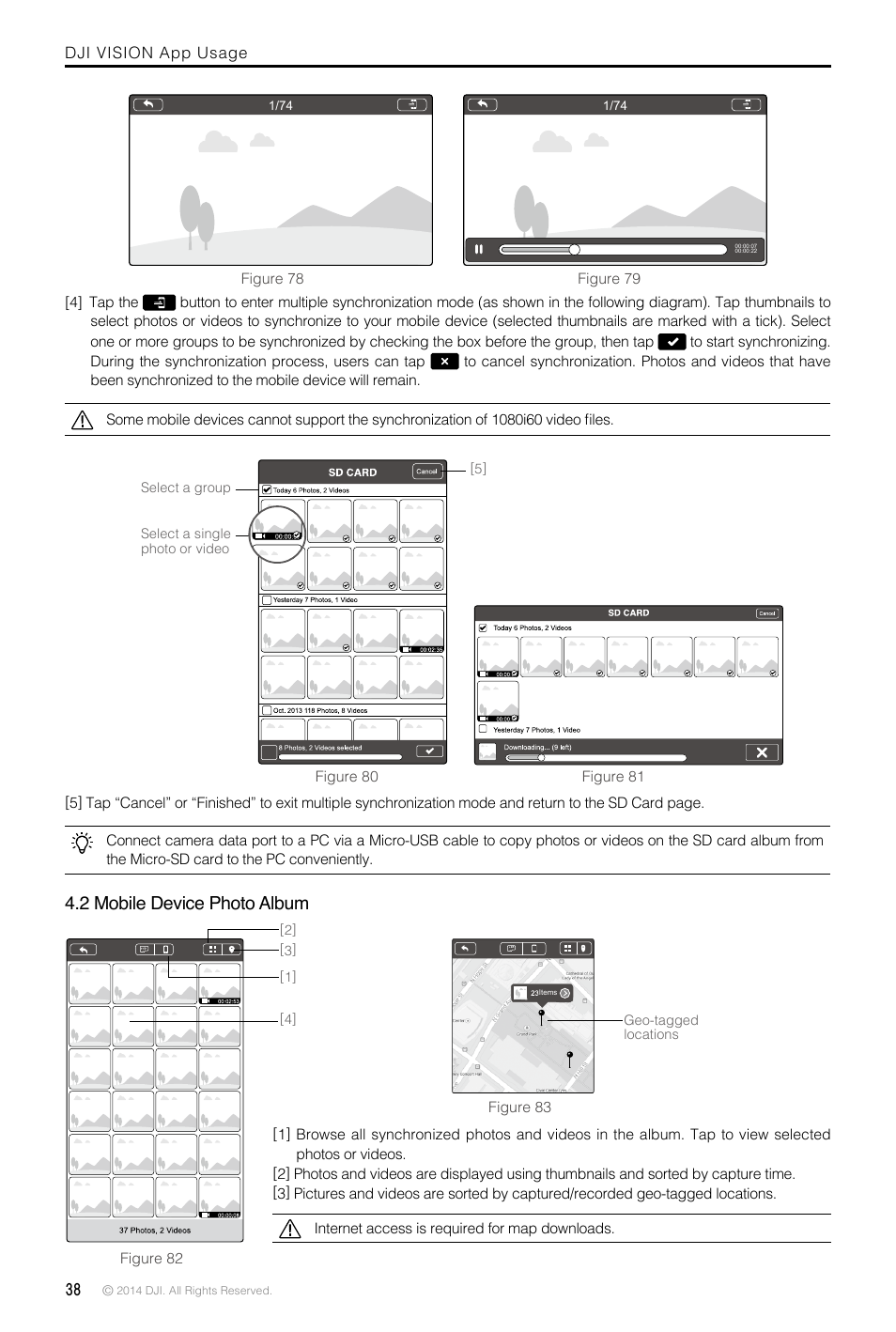 2 mobile device photo album | DJI Phantom 2 Vision Plus User Manual User Manual | Page 38 / 52