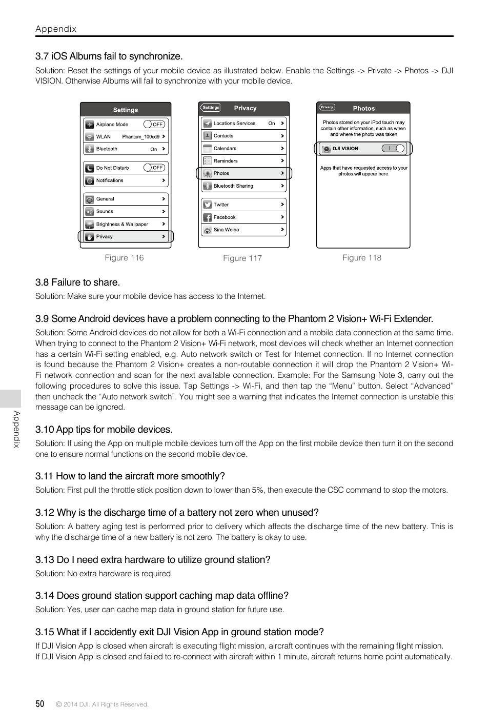 DJI Phantom 2 Vision Plus User Manual User Manual | Page 50 / 52