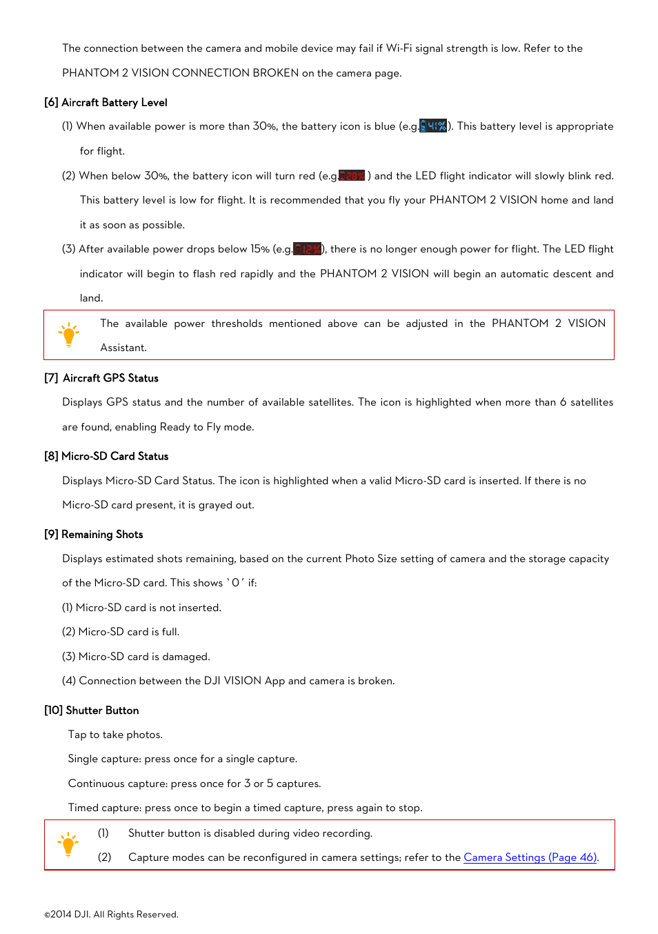 DJI Phantom 2 Vision User Manual User Manual | Page 45 / 71