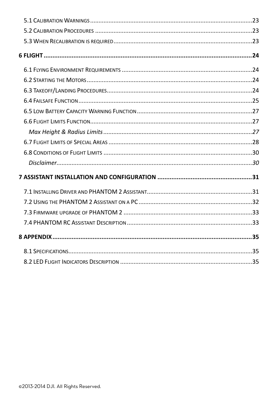 DJI Phantom 2 User Manual User Manual | Page 3 / 36