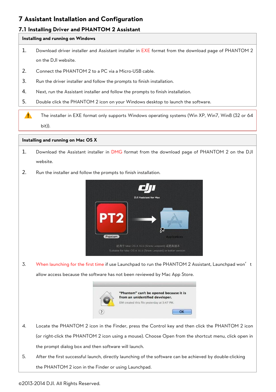 7 assistant installation and configuration, Nstalling, River and | Phantom, Ssistant | DJI Phantom 2 User Manual User Manual | Page 31 / 36