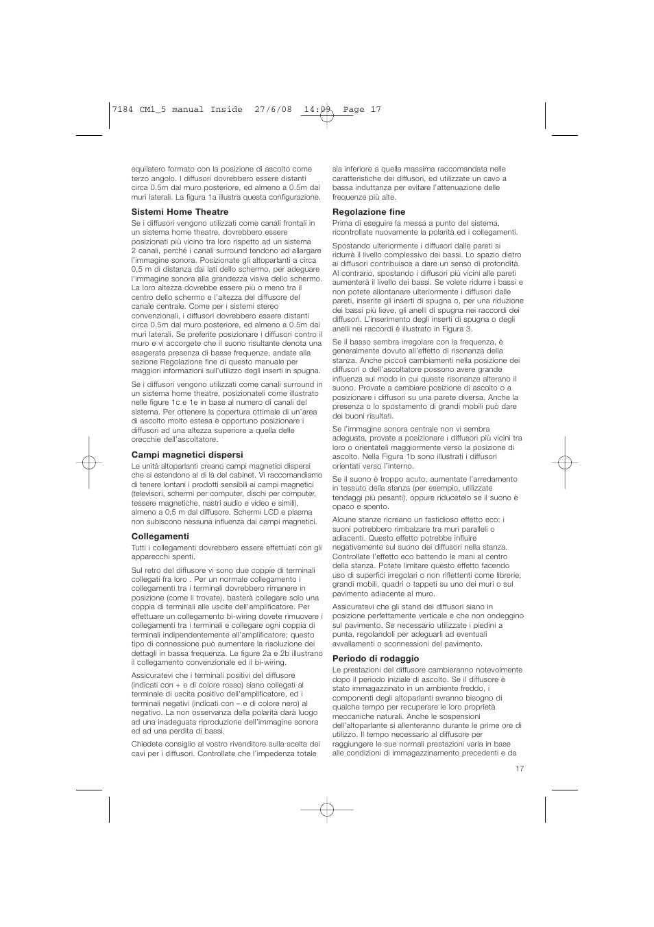 Bowers & Wilkins CM1 User Manual | Page 20 / 52