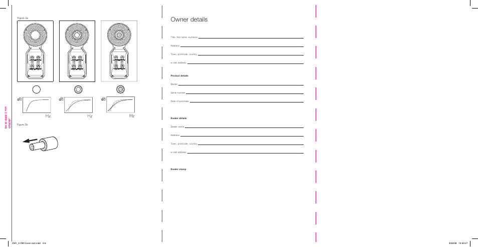 Owner details, Trim fold fold | Bowers & Wilkins CM1 User Manual | Page 3 / 52