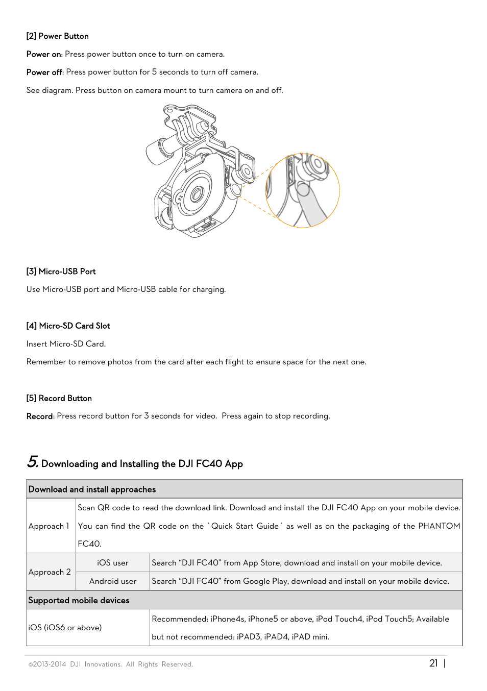 DJI Phantom FC40 User Manual | Page 21 / 31