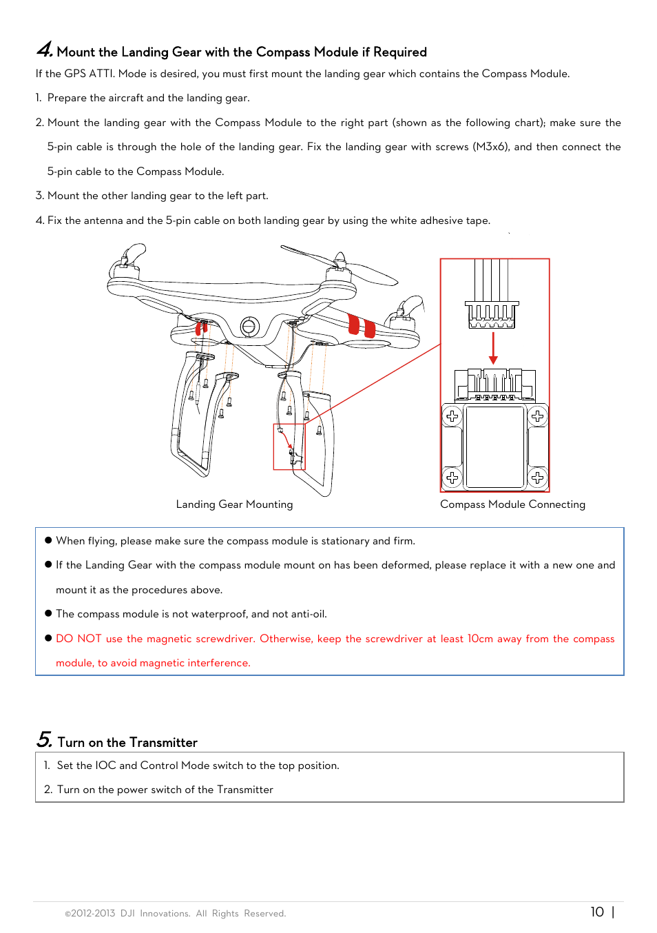 DJI Phantom Quick Start User Manual | Page 10 / 17