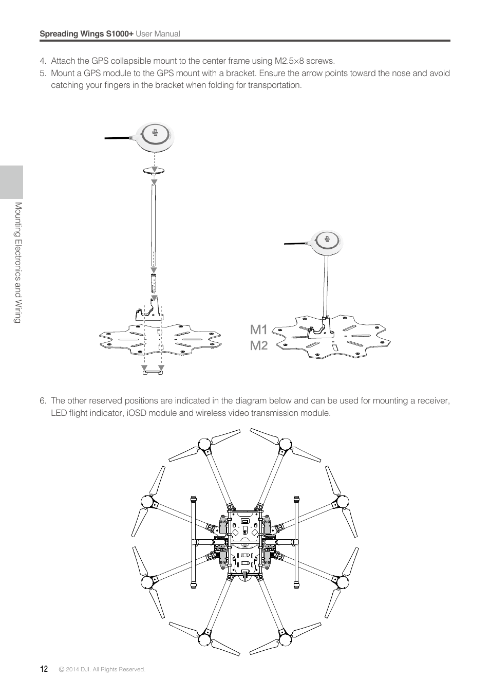 M1 m | DJI S1000 Plus User Manual | Page 12 / 32