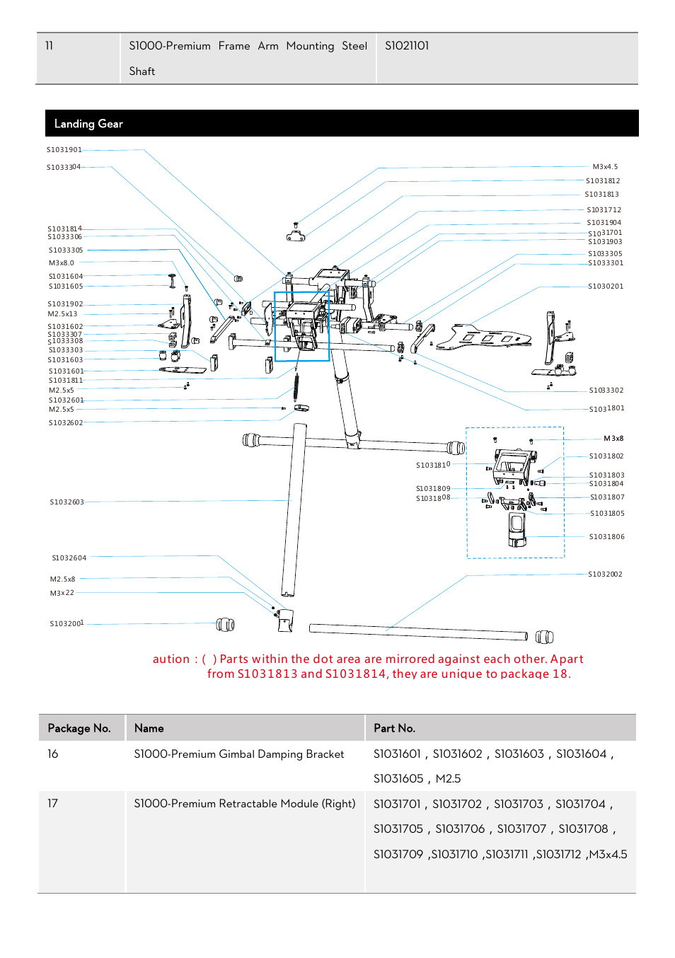 DJI S1000 User Manual | Page 31 / 32