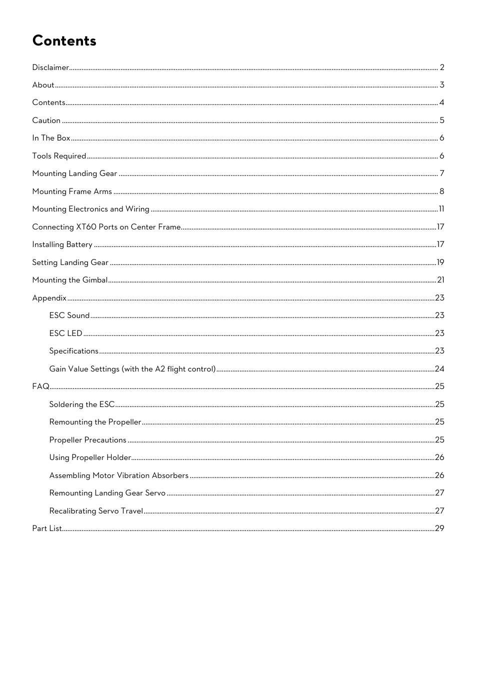 DJI S1000 User Manual | Page 4 / 32