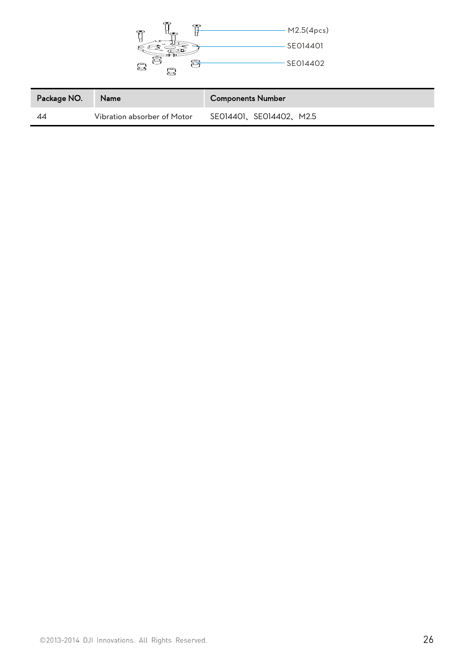 DJI S800 EVO User Manual | Page 26 / 26