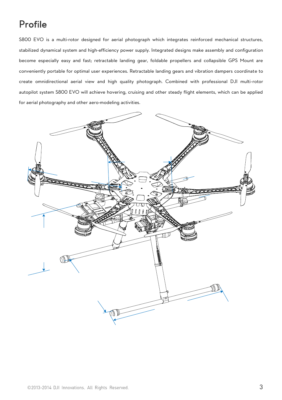 Profile | DJI S800 EVO User Manual | Page 3 / 26