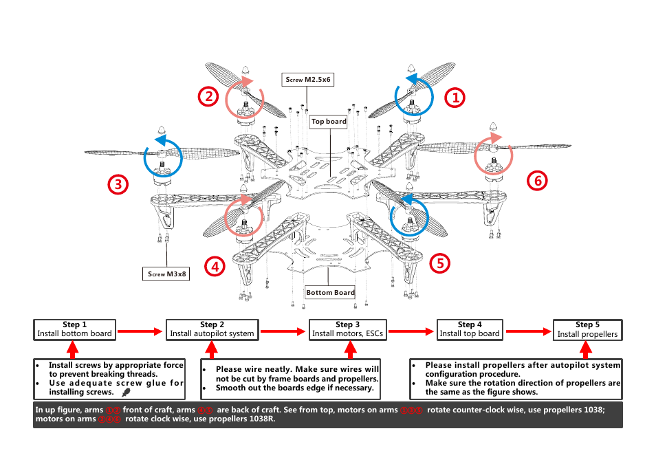 Assembly | DJI F550 v1.8 User Manual | Page 6 / 7