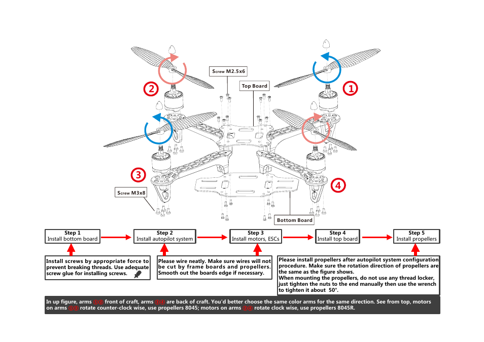 Assembly | DJI F330 v1.5 User Manual | Page 6 / 7