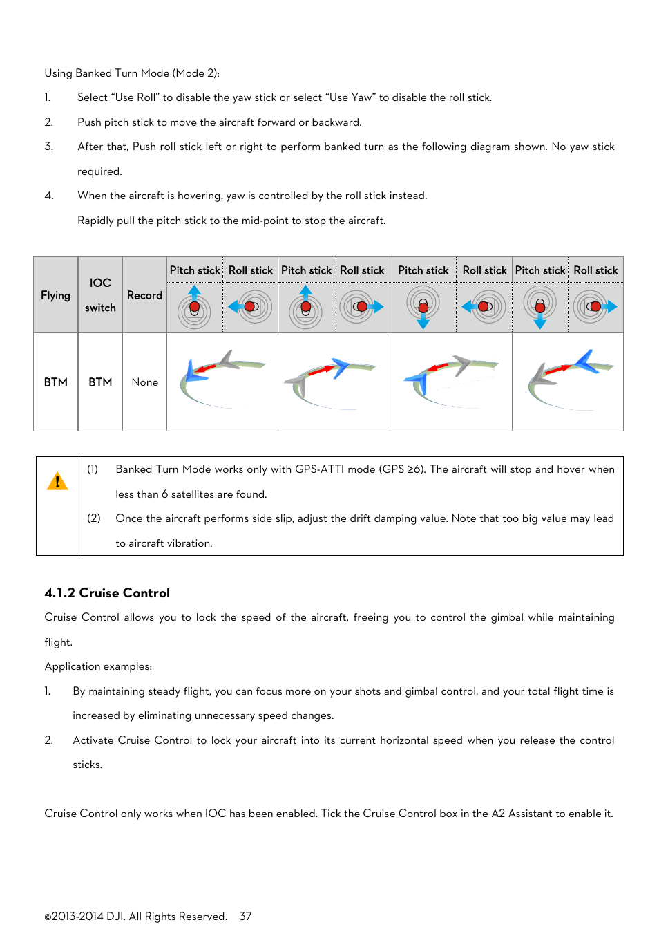 2 cruise control | DJI A2 User Manual | Page 37 / 56