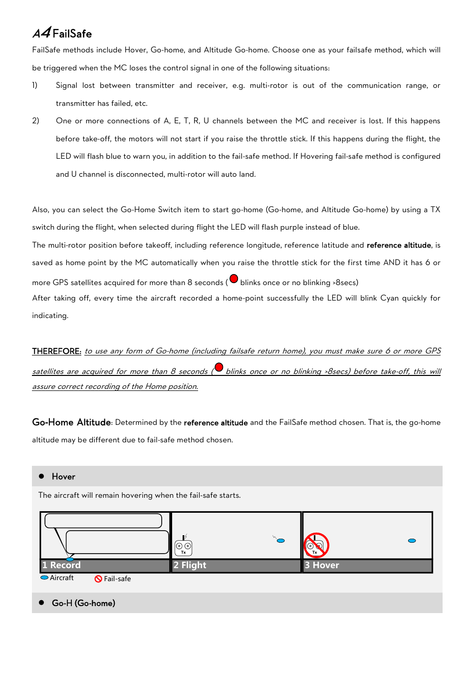 A4 failsafe, Failsafe | DJI WooKong-M User Manual | Page 17 / 29