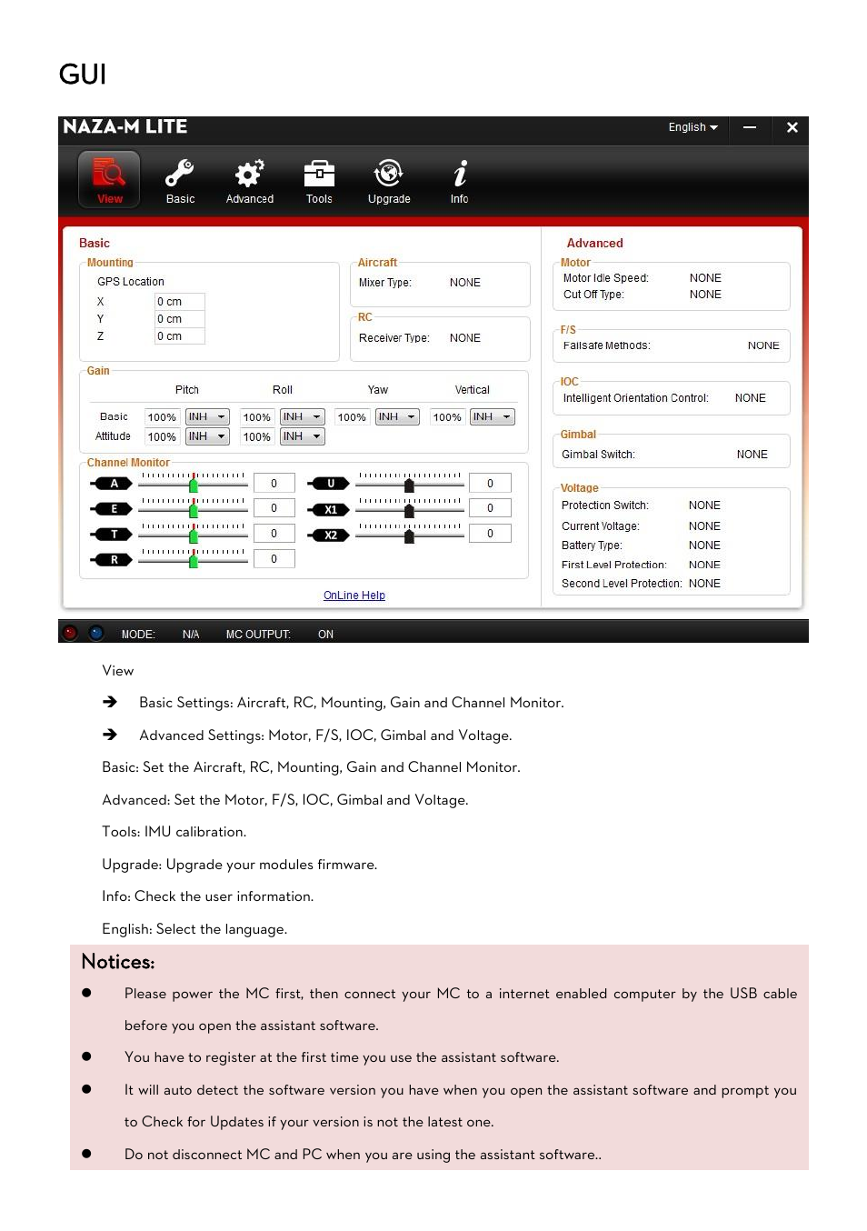 Notices | DJI Naza-M Lite User Manual | Page 11 / 45