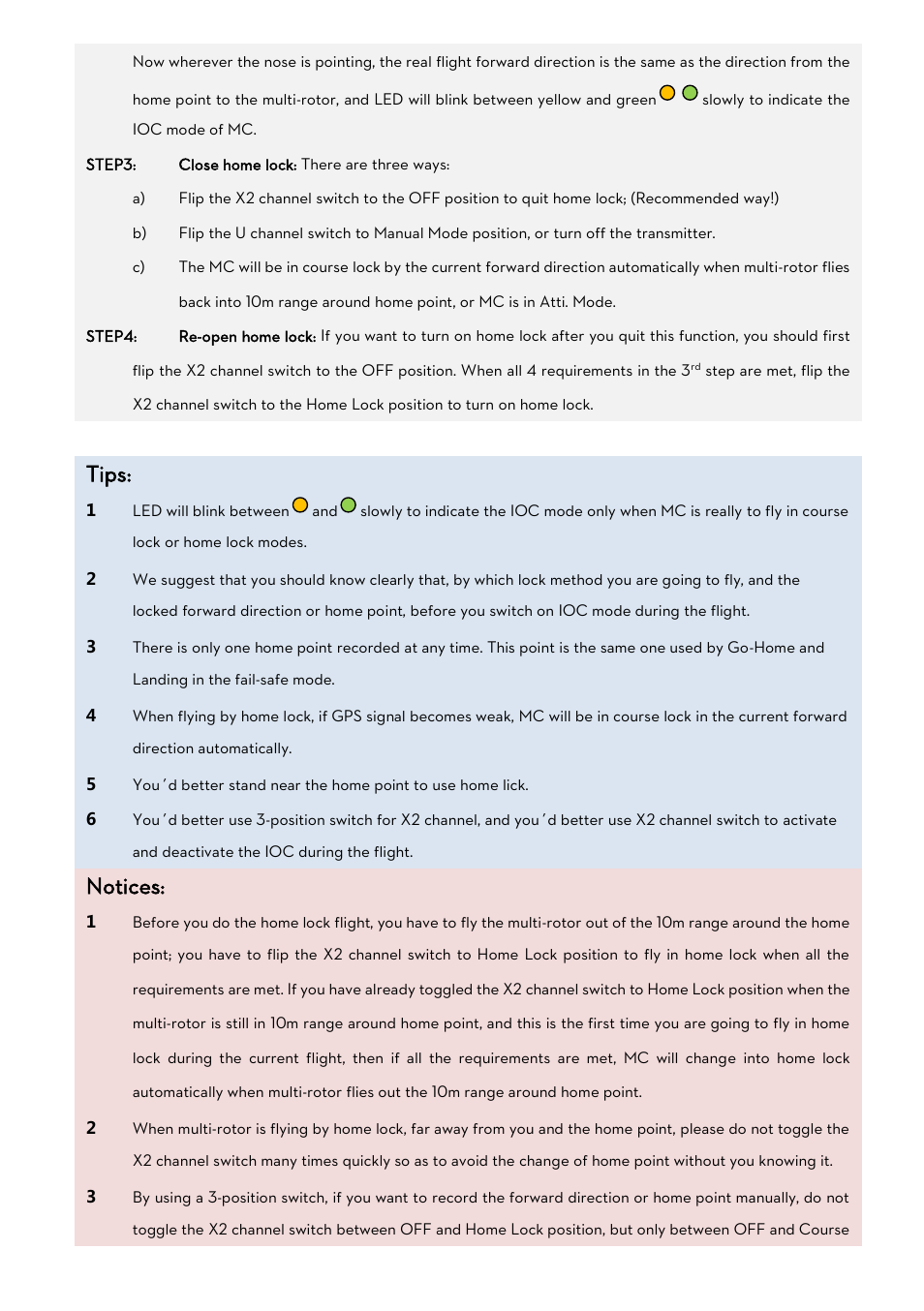 Tips, Notices | DJI Naza-M Lite User Manual | Page 28 / 45