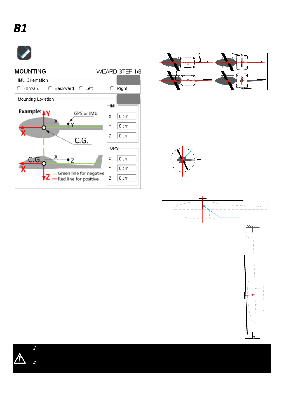 Configuration procedure, B1 gps & imu mounting, Gps & imu mounting | DJI Ace One User Manual | Page 11 / 28