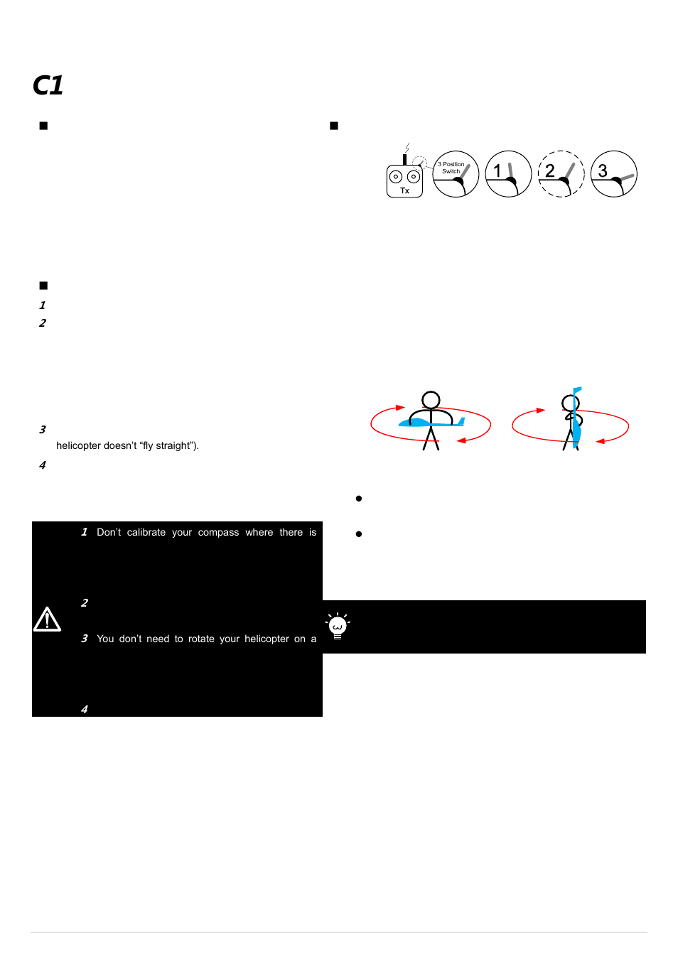 Flight, C1 digital compass calibration, Digital compass calibration | Why calibrate the compass, When to do it, Calibration procedure | DJI Ace One User Manual | Page 21 / 28