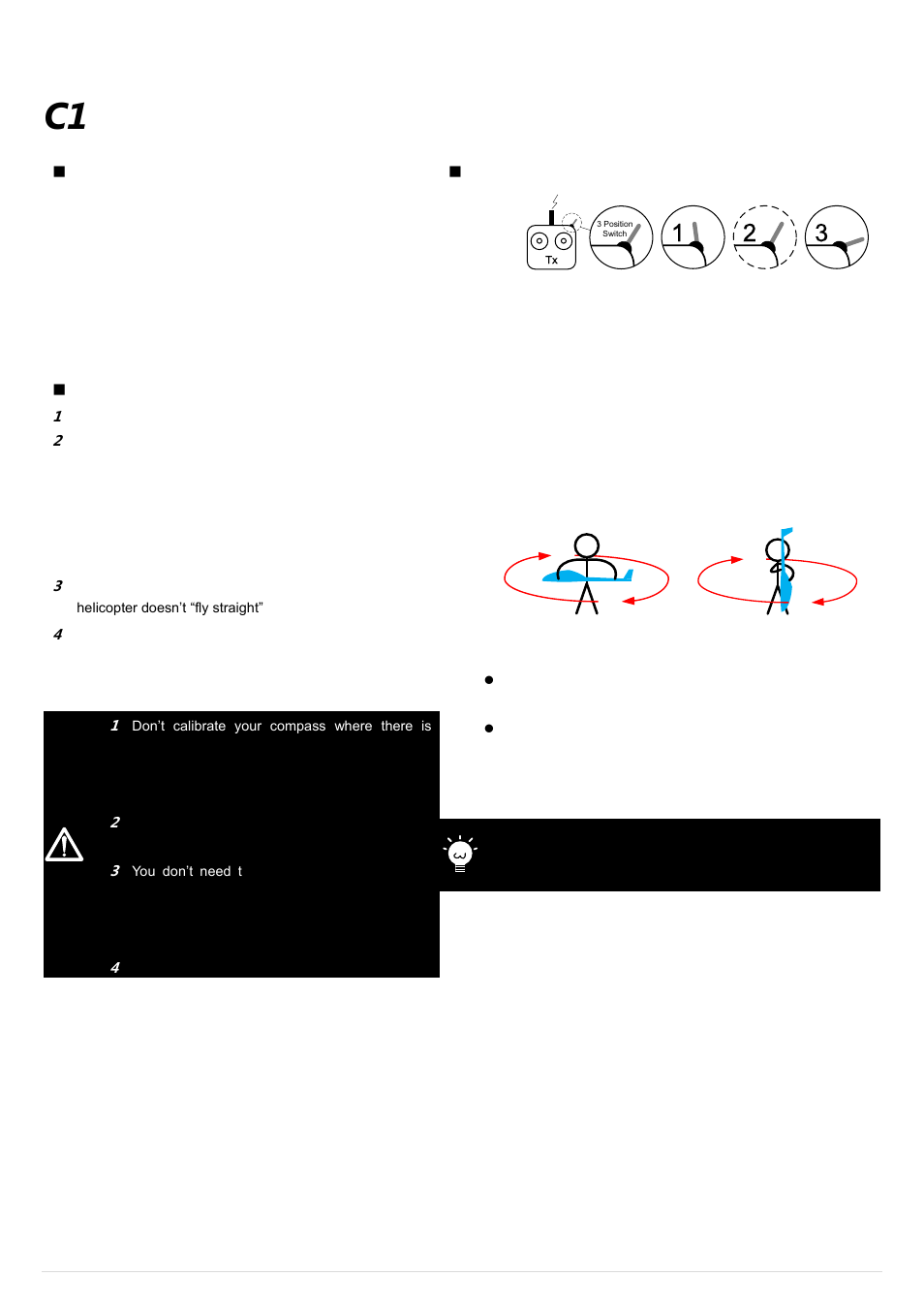 Flight, C1 digital compass calibration, Digital compass calibration | Why calibrate the compass, When to do it, Calibration procedure | DJI Ace Waypoint User Manual | Page 21 / 28