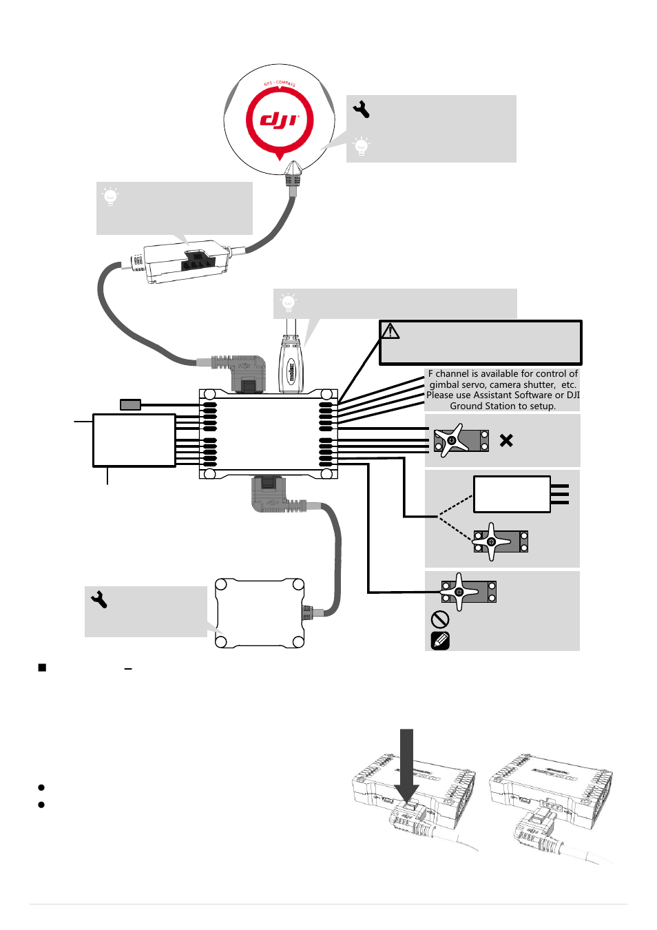 A3 connections, Connections, Battery | Can bus – interface for ace waypoint module | DJI Ace Waypoint User Manual | Page 7 / 28