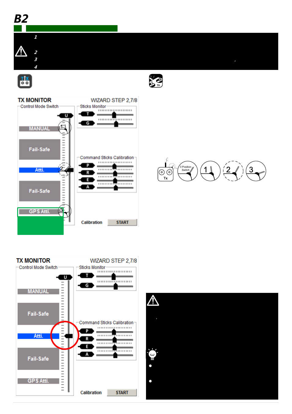 B2 control mode switch, Control mode switch | DJI Wookong-H User Manual | Page 12 / 27