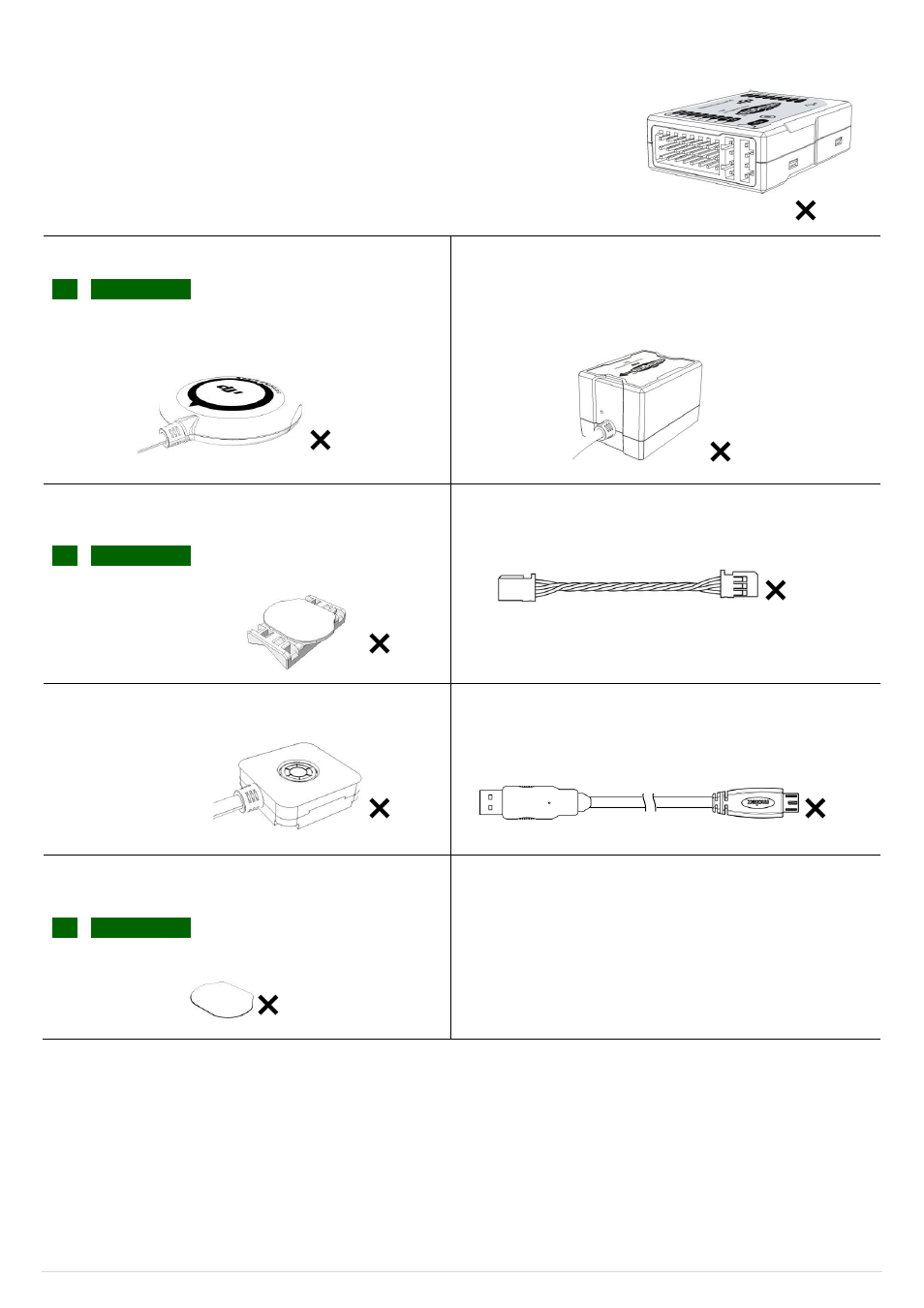 Package contents | DJI Wookong-H User Manual | Page 4 / 27