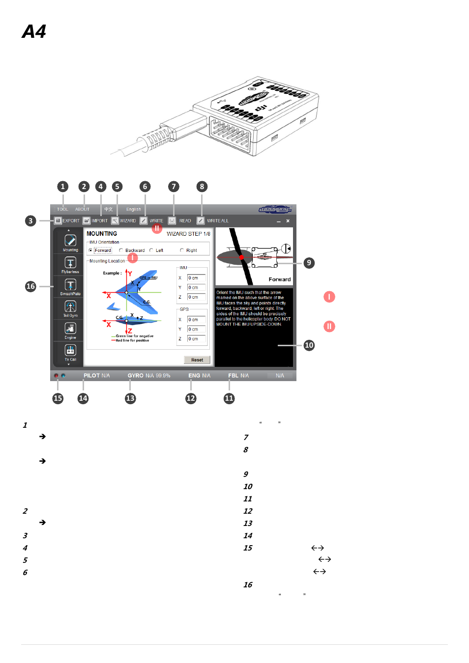 A4 wkh assistant software basic operation, Wkh assistant software basic operation | DJI Wookong-H User Manual | Page 9 / 27