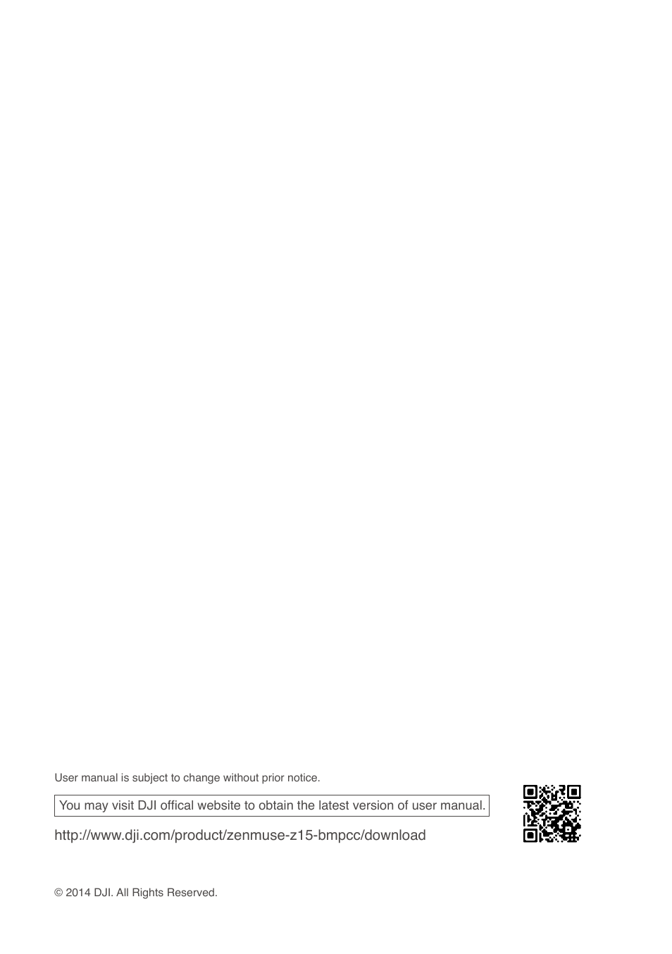 DJI Z15-BMPCC User Manual | Page 28 / 28