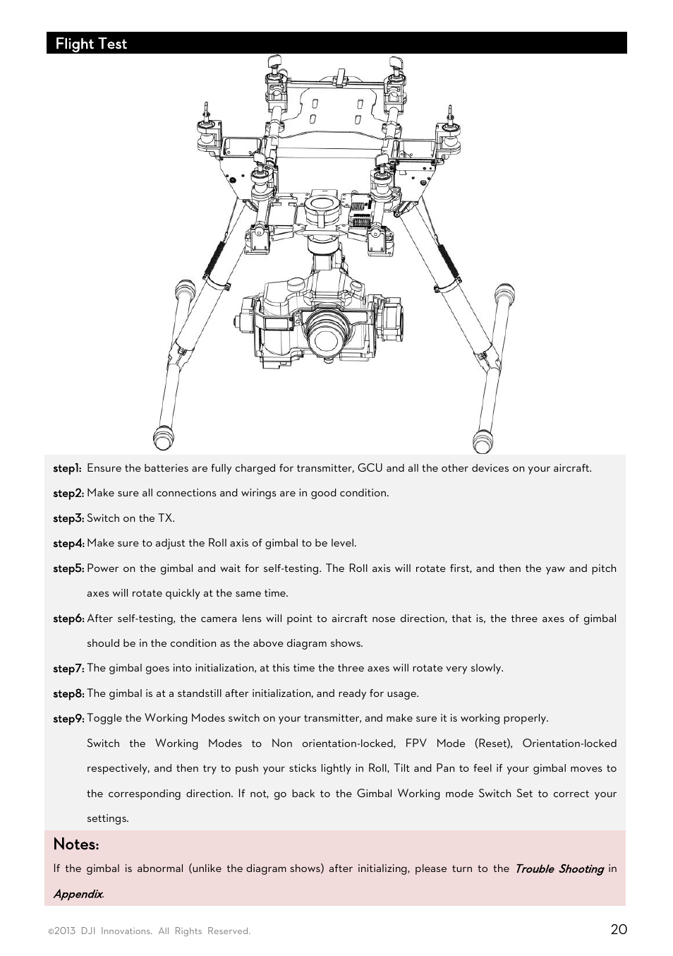 Flight test | DJI Z15-GH3 User Manual | Page 20 / 26