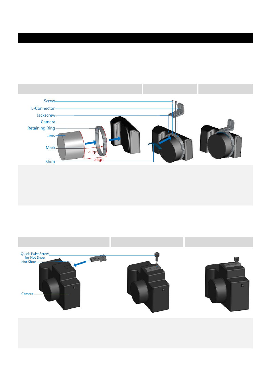 Mount, Mount lens(z15-n)/ mount hot shoe(z15-g), Mount lens (z15-n) | Mount hot shoe (z15-g) | DJI Z15 User Manual | Page 12 / 33