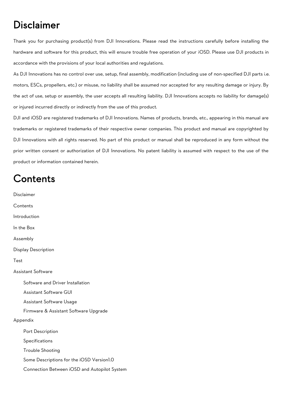 DJI iOSD MARK II User Manual | Page 2 / 17