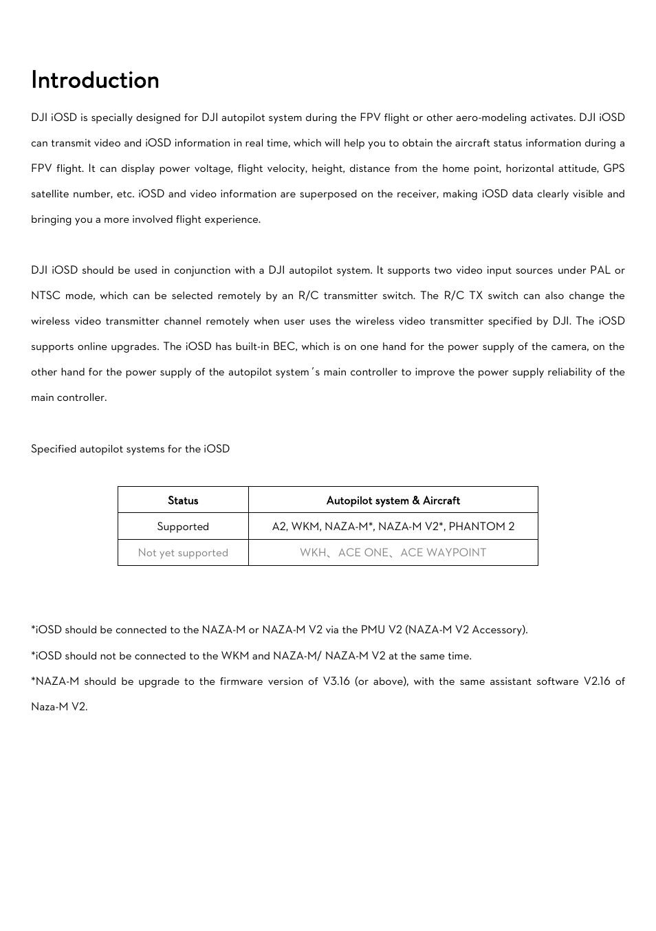 Introduction | DJI iOSD MARK II User Manual | Page 3 / 17