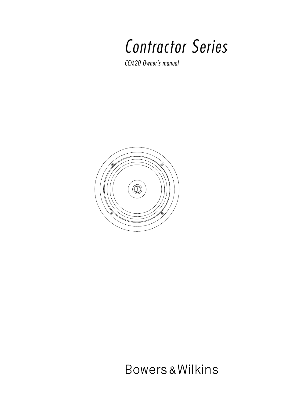 Bowers & Wilkins CCM20 User Manual | 14 pages