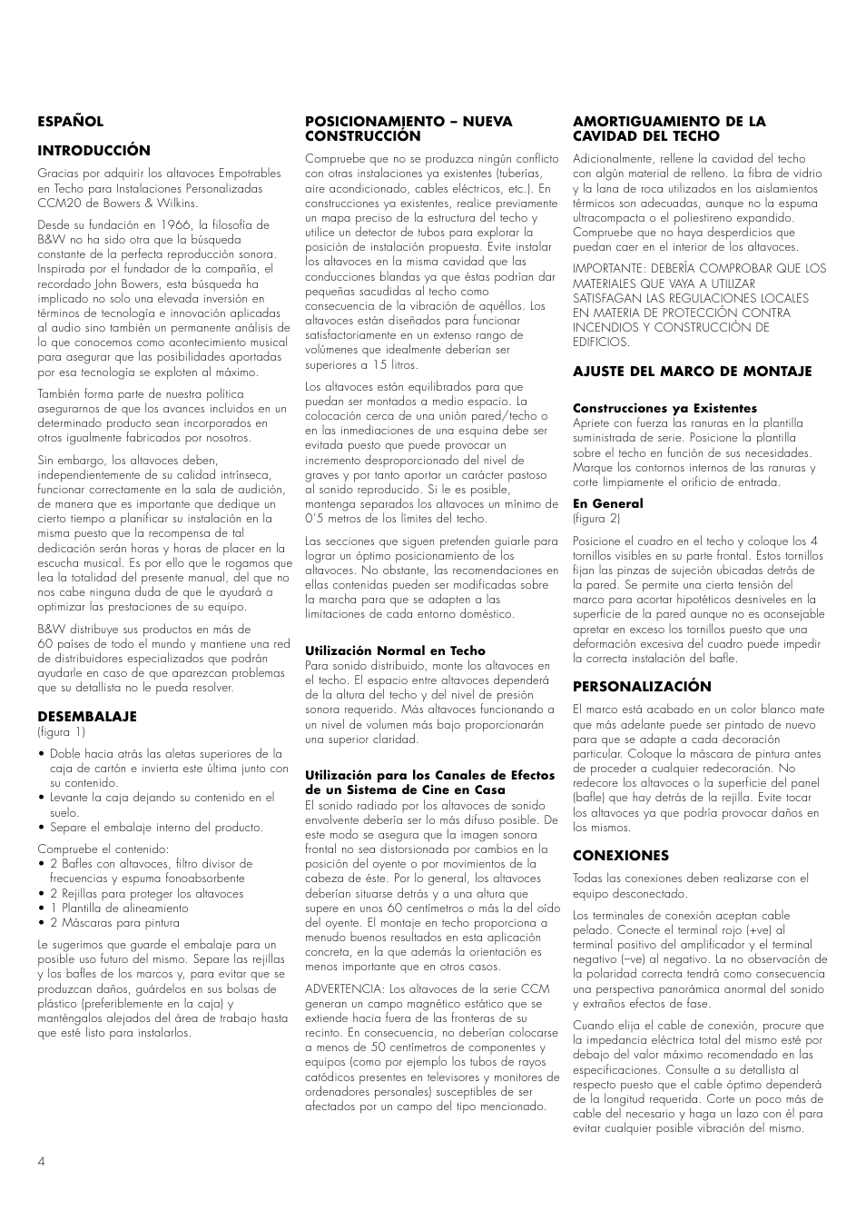 Bowers & Wilkins CCM20 User Manual | Page 6 / 14