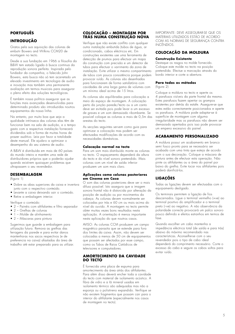 Bowers & Wilkins CCM20 User Manual | Page 7 / 14