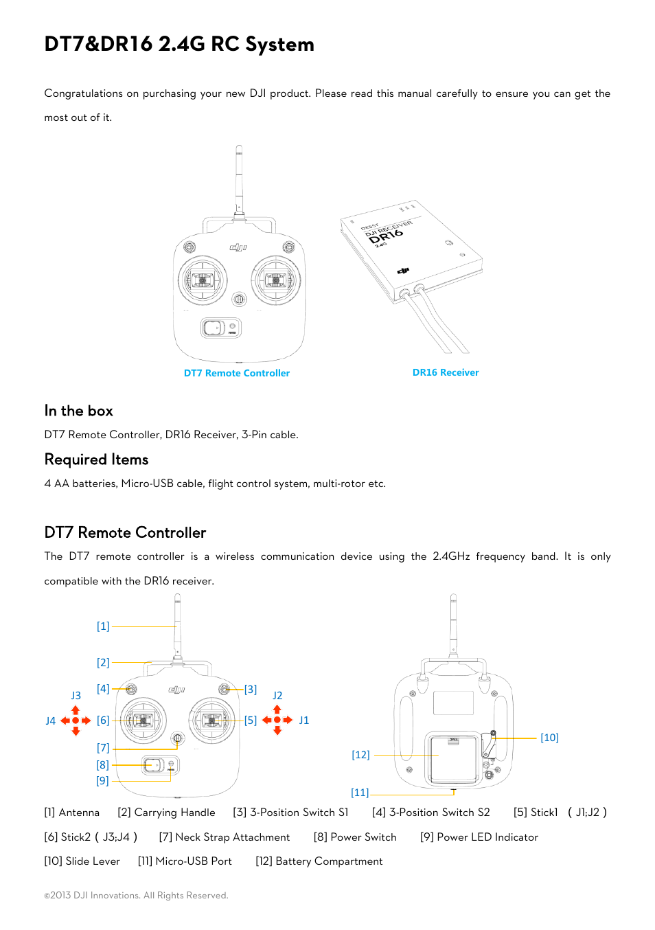 DJI DR16 User Manual | 4 pages